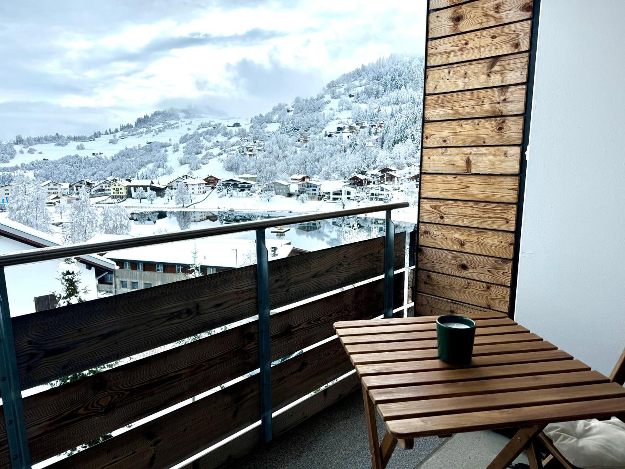 Studio Mit See- Und Bergblick Laax Kültér fotó